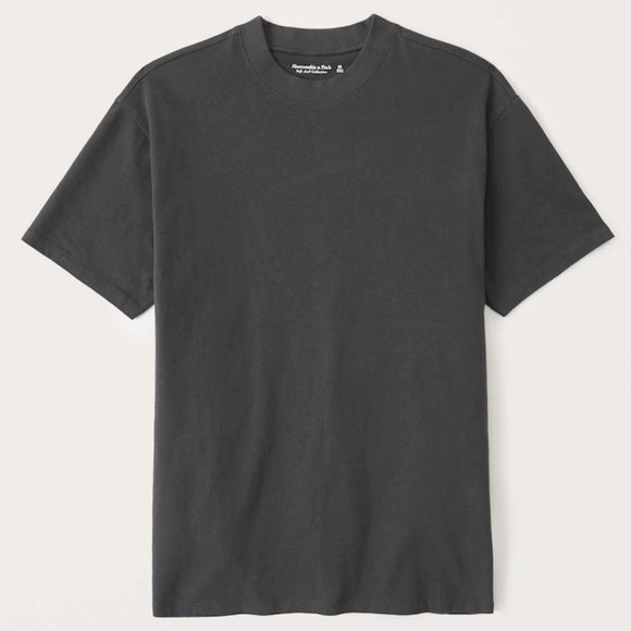 Abercrombie Oversized Boyfriend Essential Tee Black - Picture 1 of 5